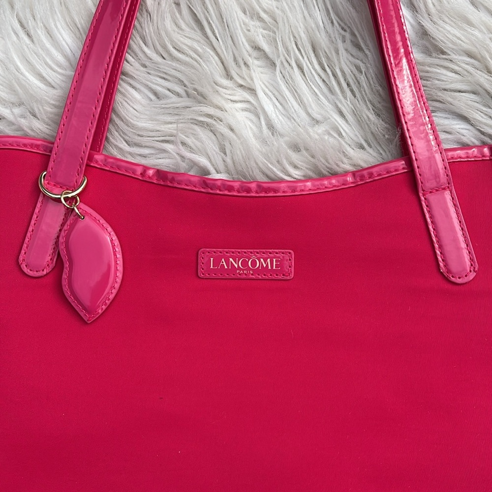 Lancôme BUNDLE! Reversible Pink Tote bag, 2 Cosmetic Bags ALL Brand New - Picture 2 of 16